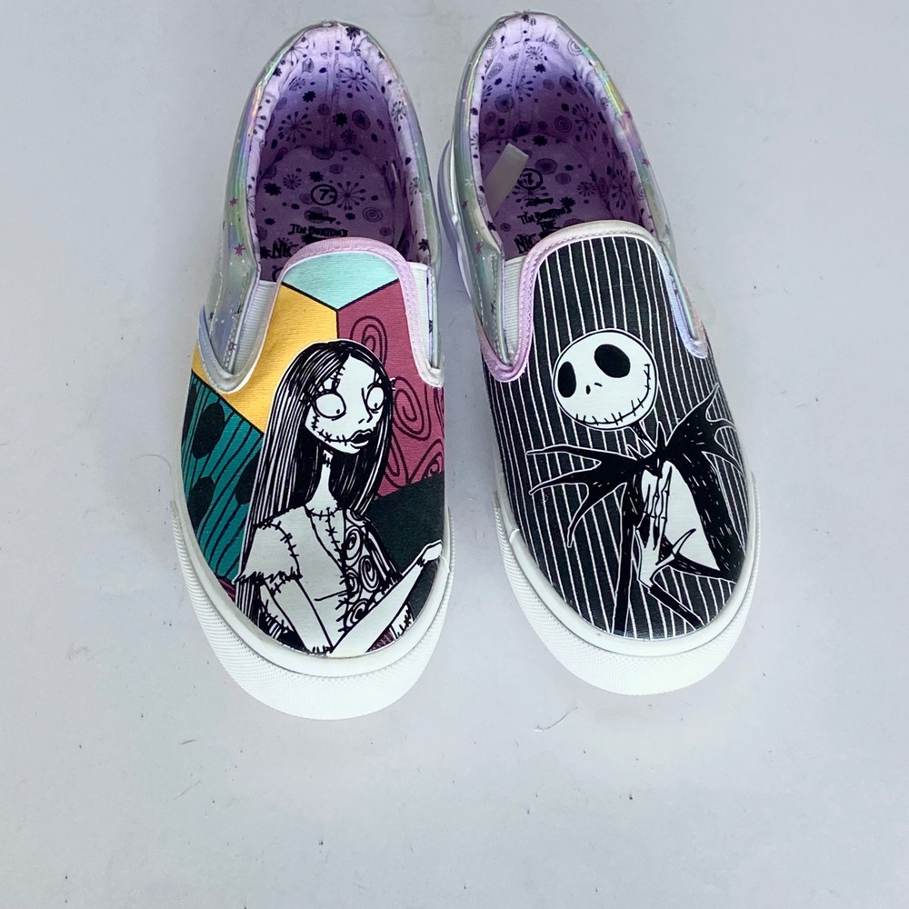 Ground Up Disney Nightmare Before Christmas Jack Sally Holographic Sneakers 7 - Picture 7 of 7